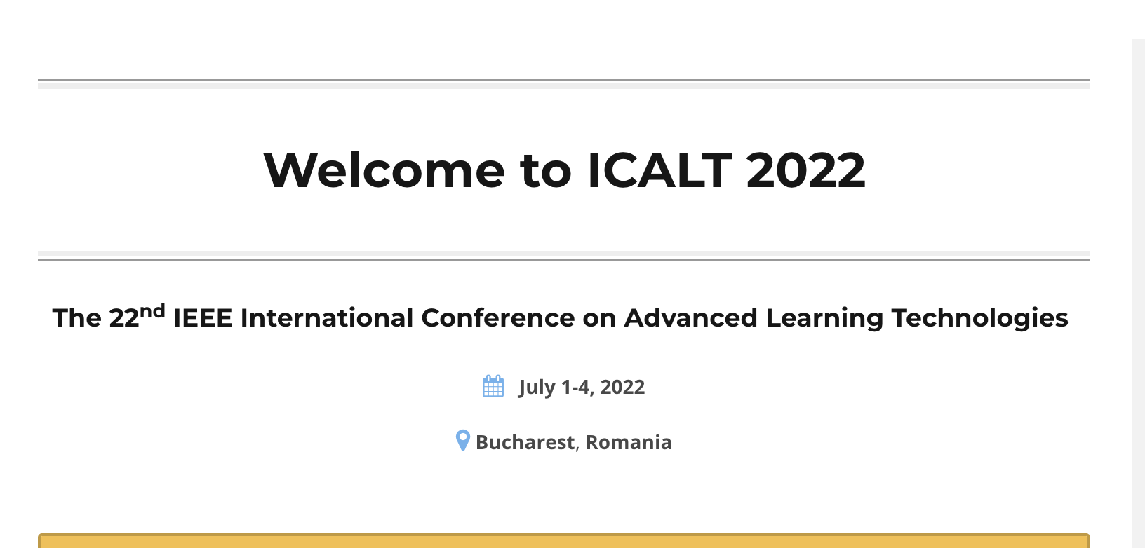 Participation at ICALT 2022