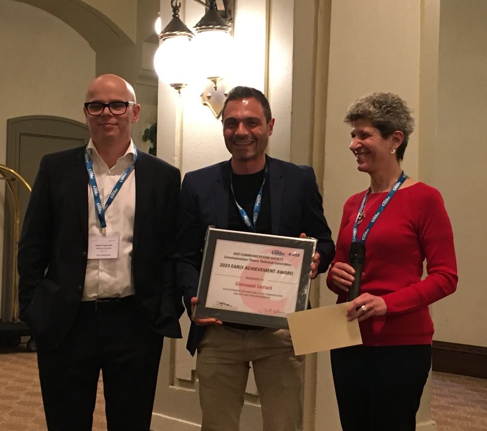 Giovanni Geraci, a member of the UPF-Fractus Chair on Tech Transfer and 6G, recognised by the IEEE for his research on wireless communications