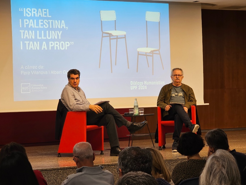 Els Diàlegs Humanístics aborden el conflicte al Pròxim Orient amb Albert Garcia i Pere Vilanova