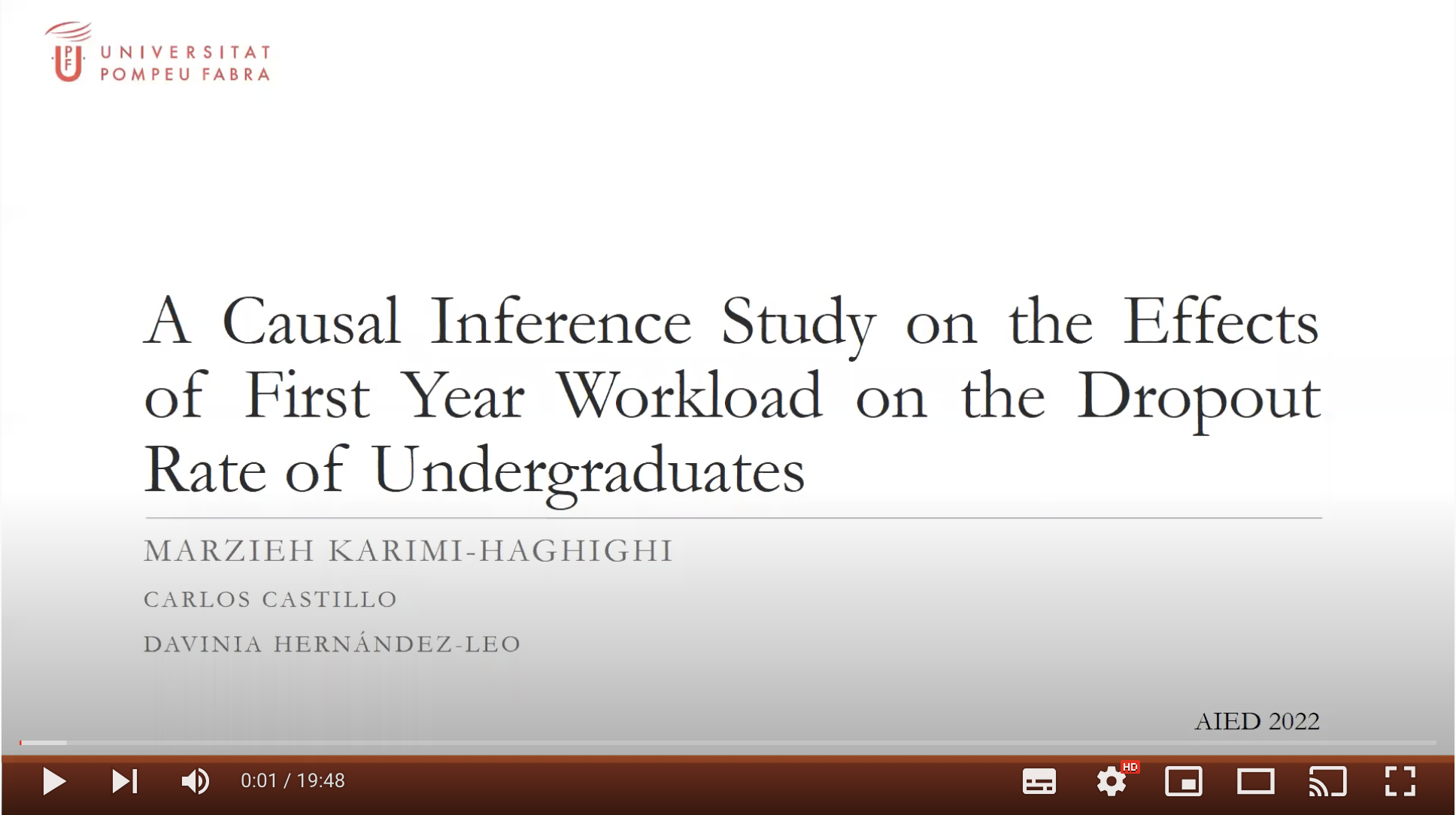 AIED paper: A Causal Inference Study on the Effects of First Year Workload on the Dropout Rate of Undergraduates