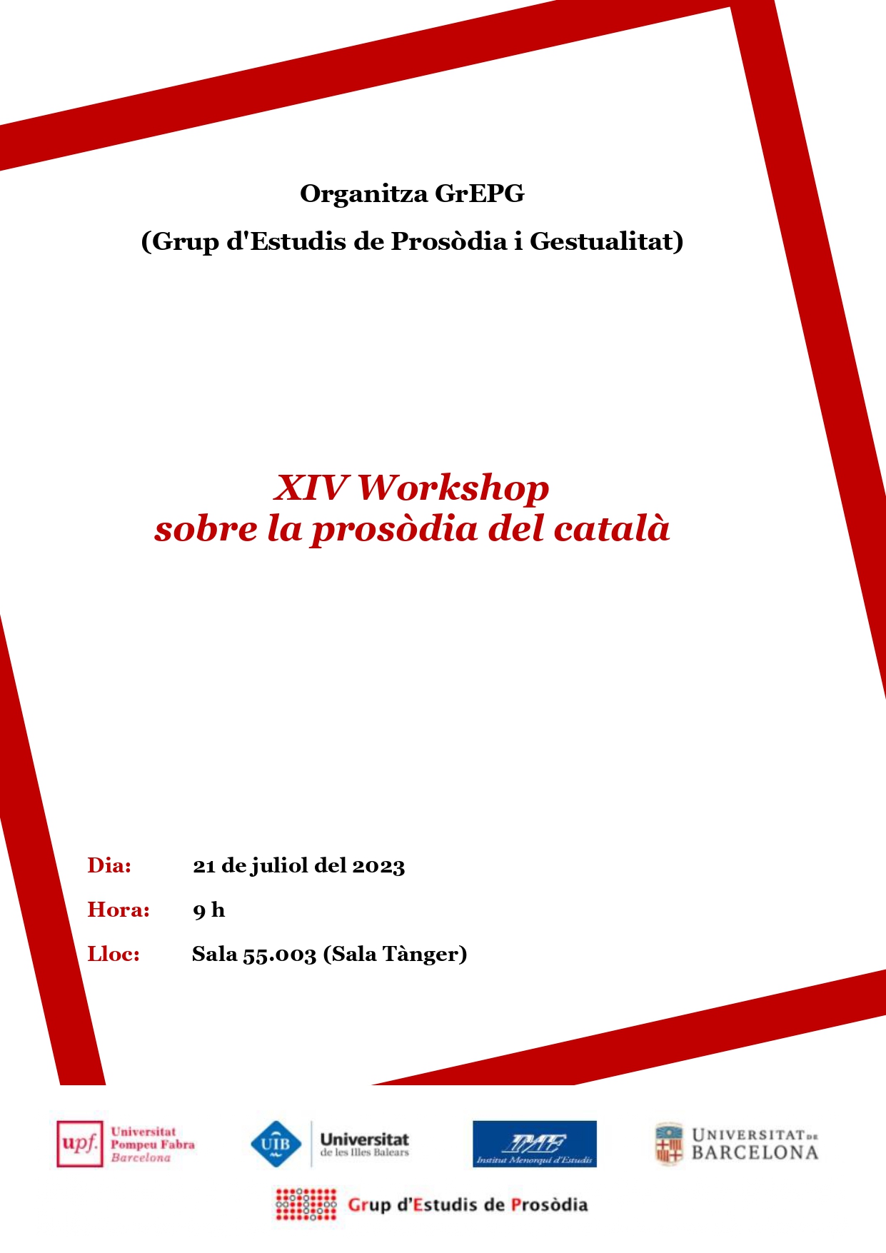 21/07/2023 XIV Workshop sobre la prosòdia del català