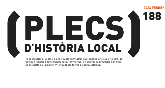 La revista “Plecs d'història local” publica articles del projecte “Catàleg històric general de la premsa en català”