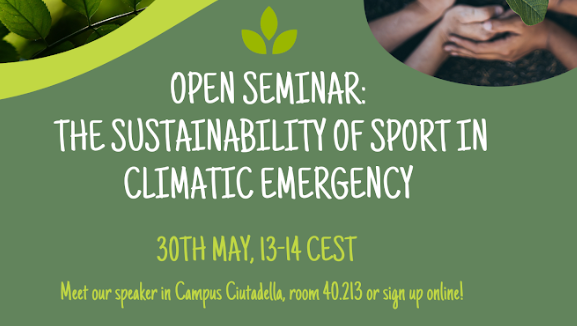Seminar The Sustainability of Sport in Climatic Emergency May 30th at 13h