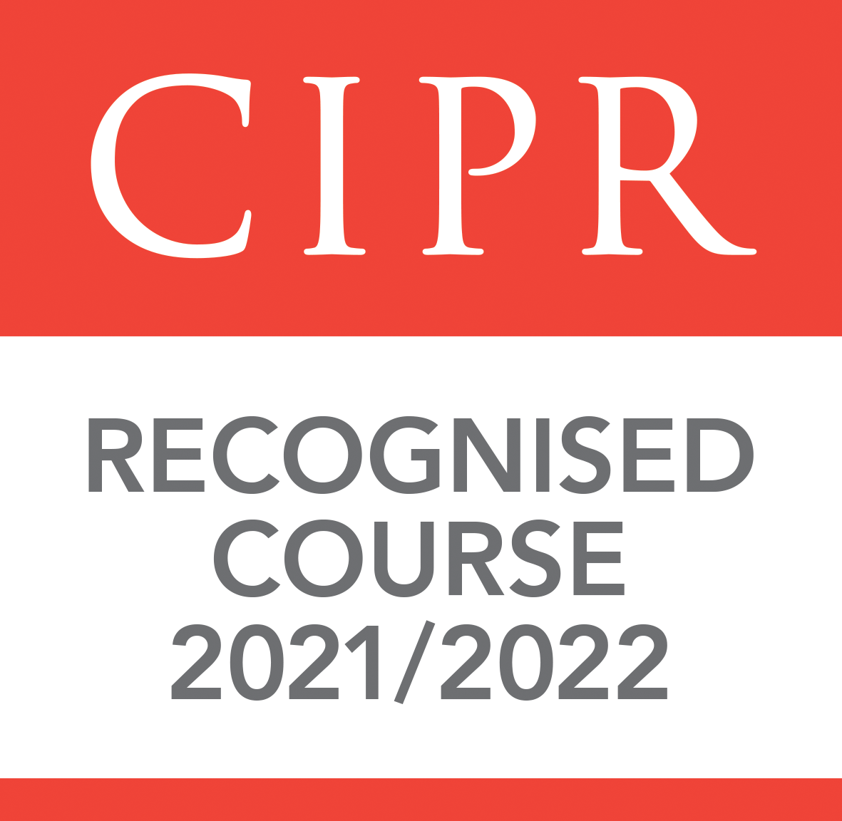 CIPR course recognition 2021-2022