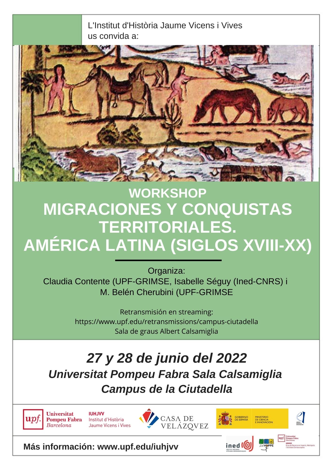 27-28/06/2022 | Workshop: Migraciones y conquistas territoriales.  América Latina (siglos XVIII-XX)