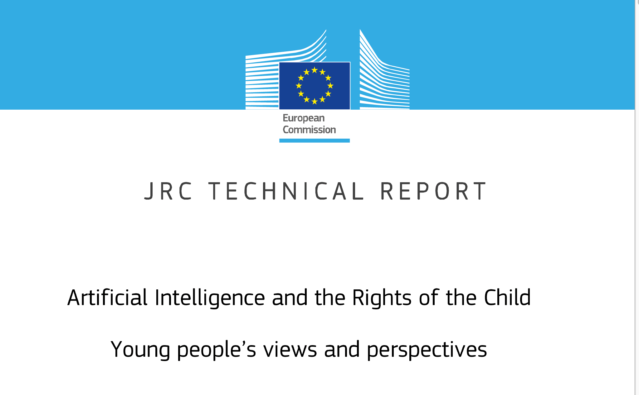 Contribution to EC JRC Report on Artificial Intelligence and the Rights of the Child