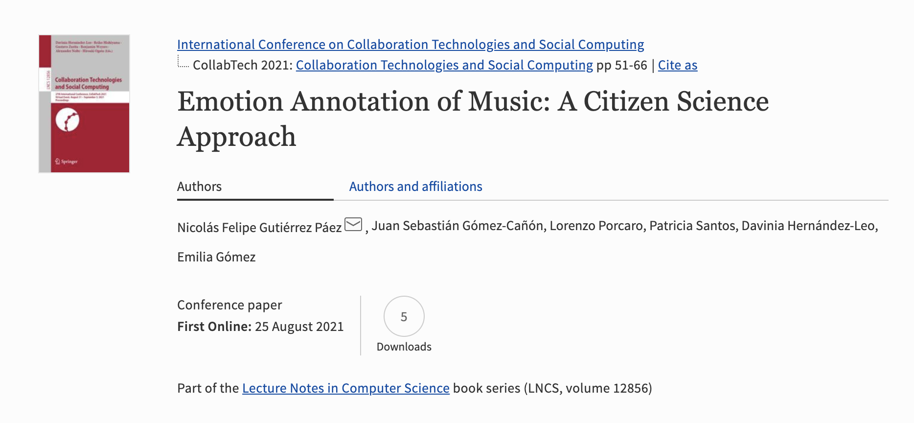 CollabTech2021 paper: Emotion Annotation of Music: A Citizen Science Approach