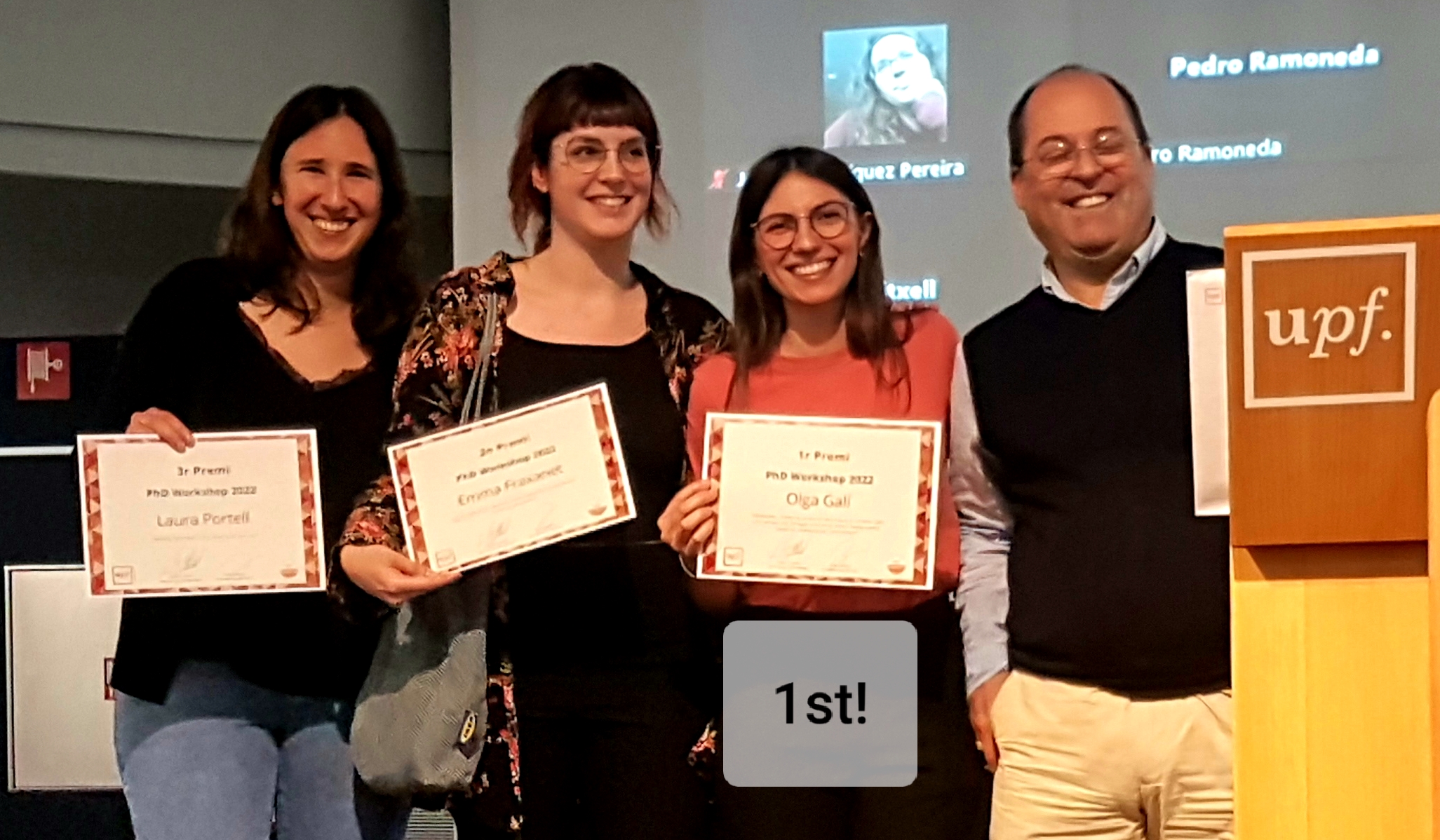 Olga earns 1st place in Department's yearly competition of PhD presentations