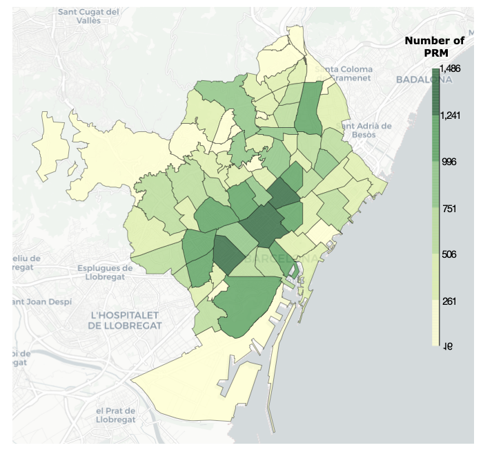 Door-to-door Transportation Services for Reduced Mobility Population: A Descriptive Analytics of the city of Barcelona