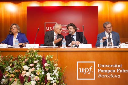 D'esquerra a dreta: Núria Basi, Jaume Casals, Antoni Castellà i Pelegrí Viader