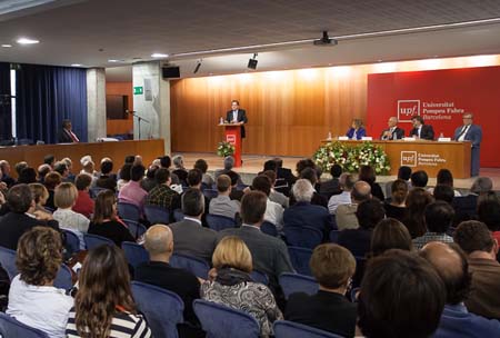 Imatge de l'auditori durant la lliçó de Xavier Prats