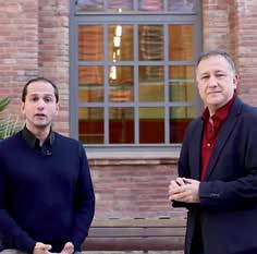 Jorge Carrión i Carlos Scolari creadors del MOOC La 3a. edat d’or de la televisió. UPF