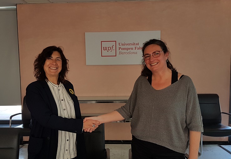 D'esquerra a dreta: Mireia Mata i Mònica Figueras Imatge inicial - D'esquerra a dreta: Mireia Mata i Mònica Figueras