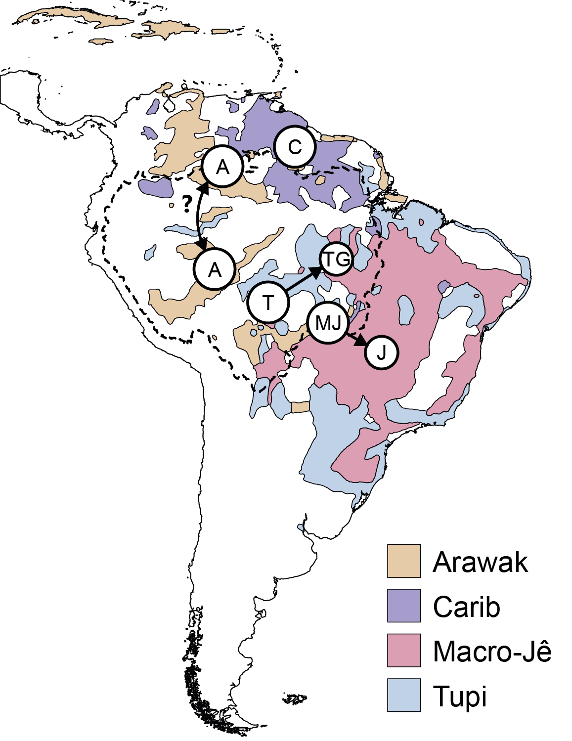 Zonas de América del Sur donde se centrará la investigación Imatge inicial - Zonas de América del Sur donde se centrará la investigación