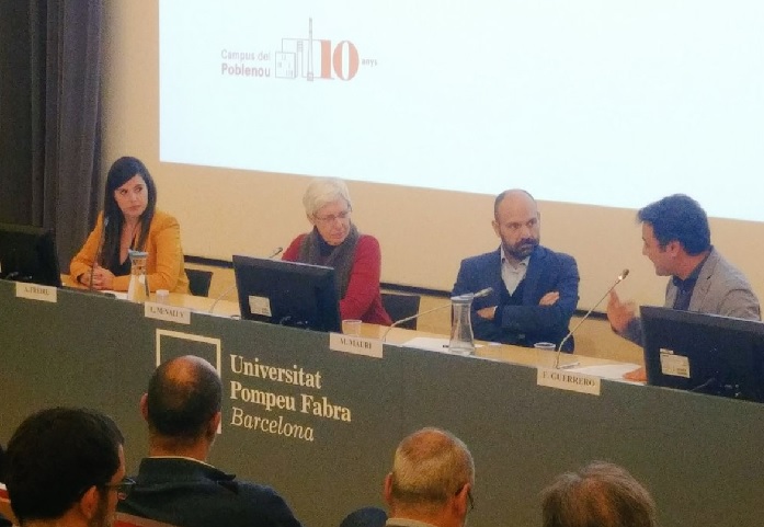 D'esquerra a dreta: Ana Freire, Louise McNally, Marcel Mauri i Frederic Guerrero-Soler