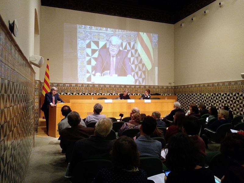 Sessió inaugural de la cinquena Jornada de la Càtedra Pompeu Fabra, celebrada l'any passat amb la col·laboració de l'Institut d'Estudis Catalans.