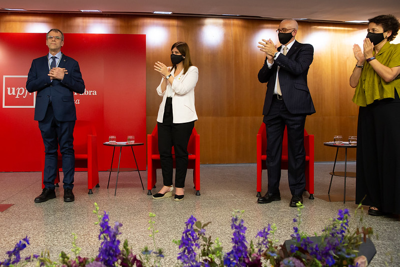 D'esquerra a dreta: Oriol Amat, Gemma Geis, Jaume Casals i Montserrat Vendrell