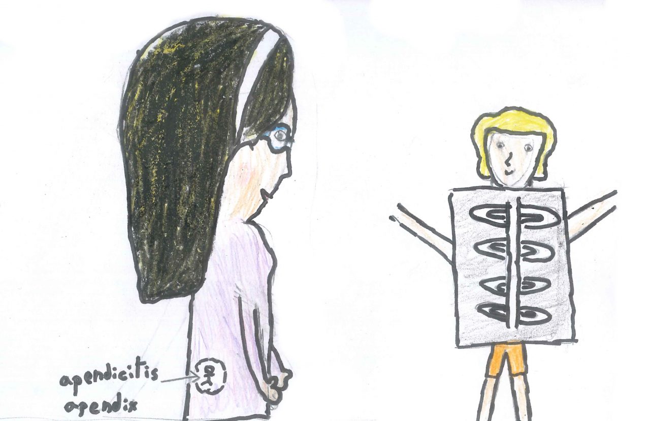 Il·lustració de la paraula apendicitis Imatge inicial - Il·lustració de la paraula apendicitis