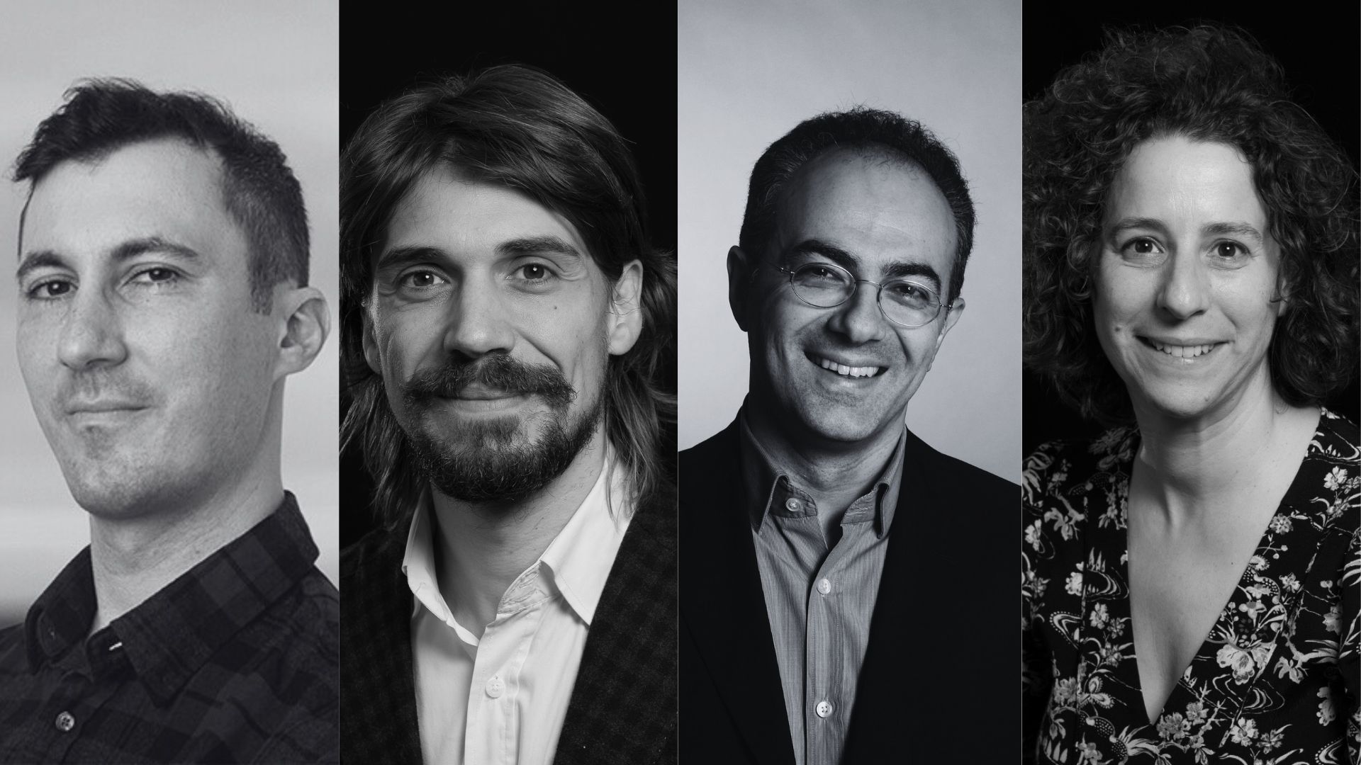 From left to right: Damian Blasi, Marc Güell, Schahram Dustdar and Paula Bustos. Composition created with images from ICREA, the Technical University of Vienna and the Branco Weiss scientific society. Imatge inicial - From left to right: Damian Blasi, Marc Güell, Schahram Dustdar and Paula Bustos. Composition created with images from ICREA, the Technical University of Vienna and the Branco Weiss scientific society.