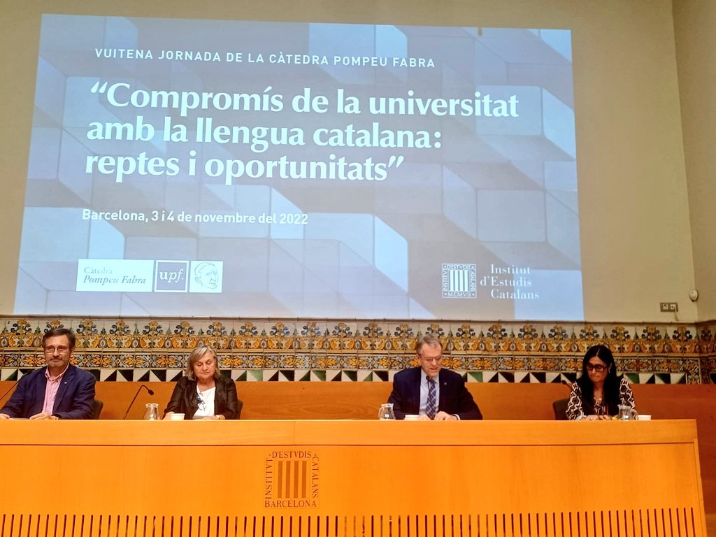 La Octava Jornada de la Cátedra Pompeu Fabra aborda el uso de la lengua catalana en la universidad