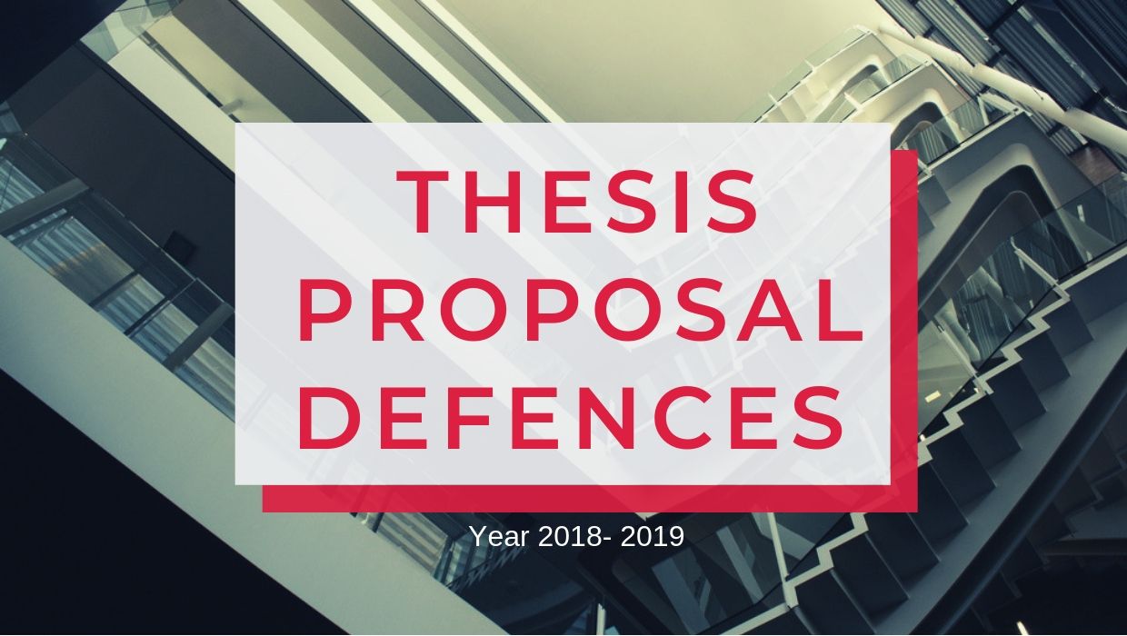 Defenses of proposals for thesis projects (year 2018-2019)