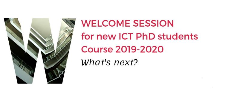Welcome Session for new ICT PhD Students course 2019-20