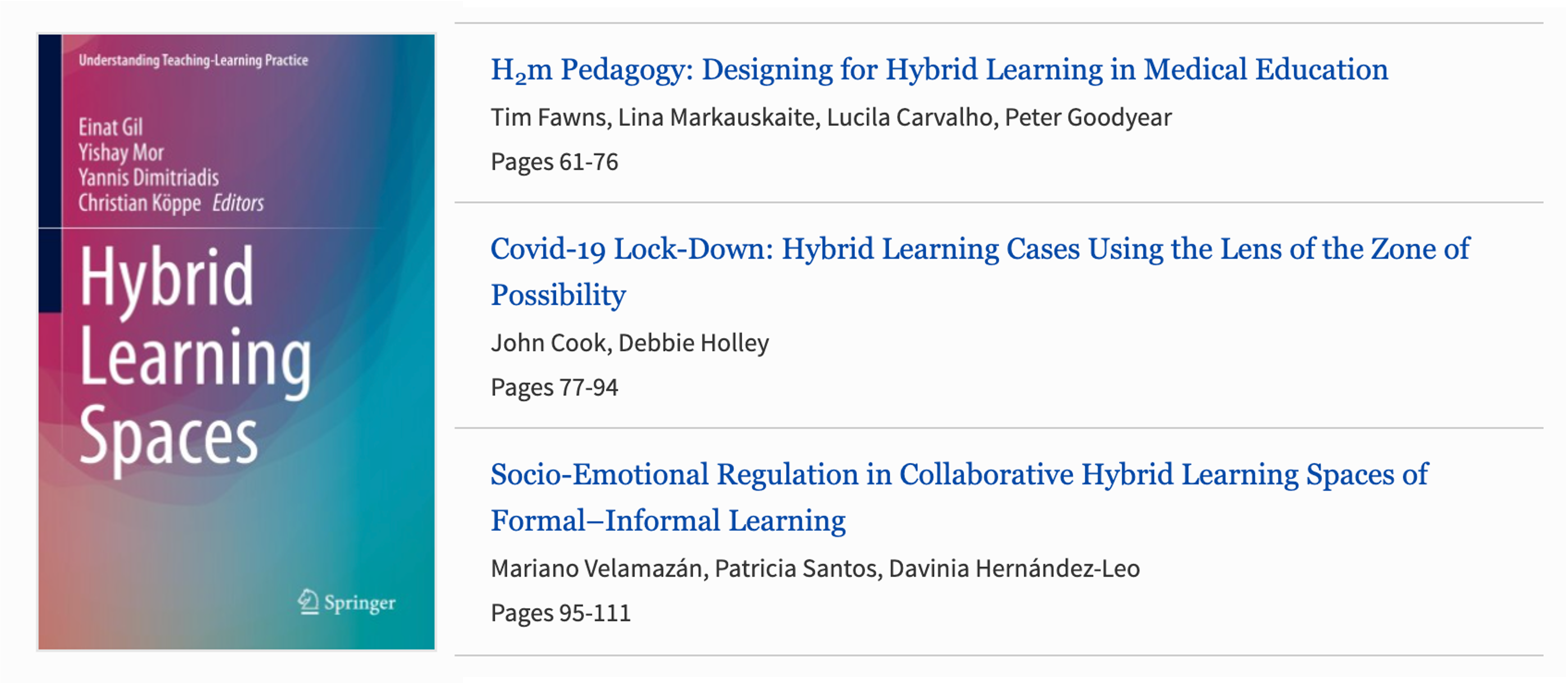 Book on Hybrid Learning Environments