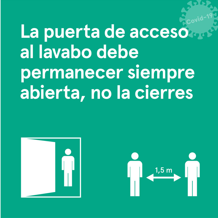 Porta accés al lavabo