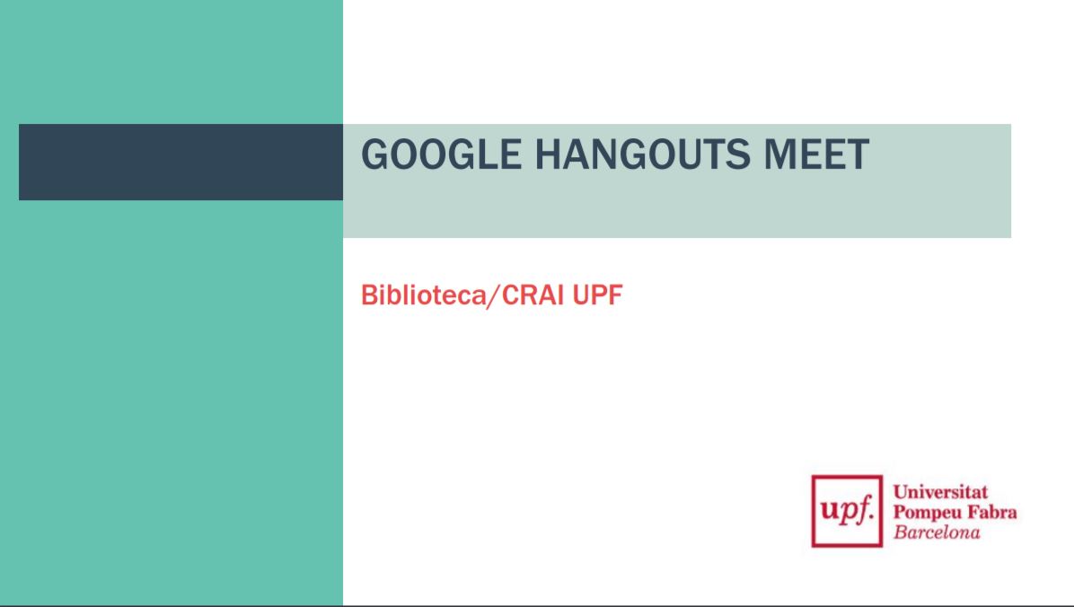 Guia d'ús de Google Hangouts Meet