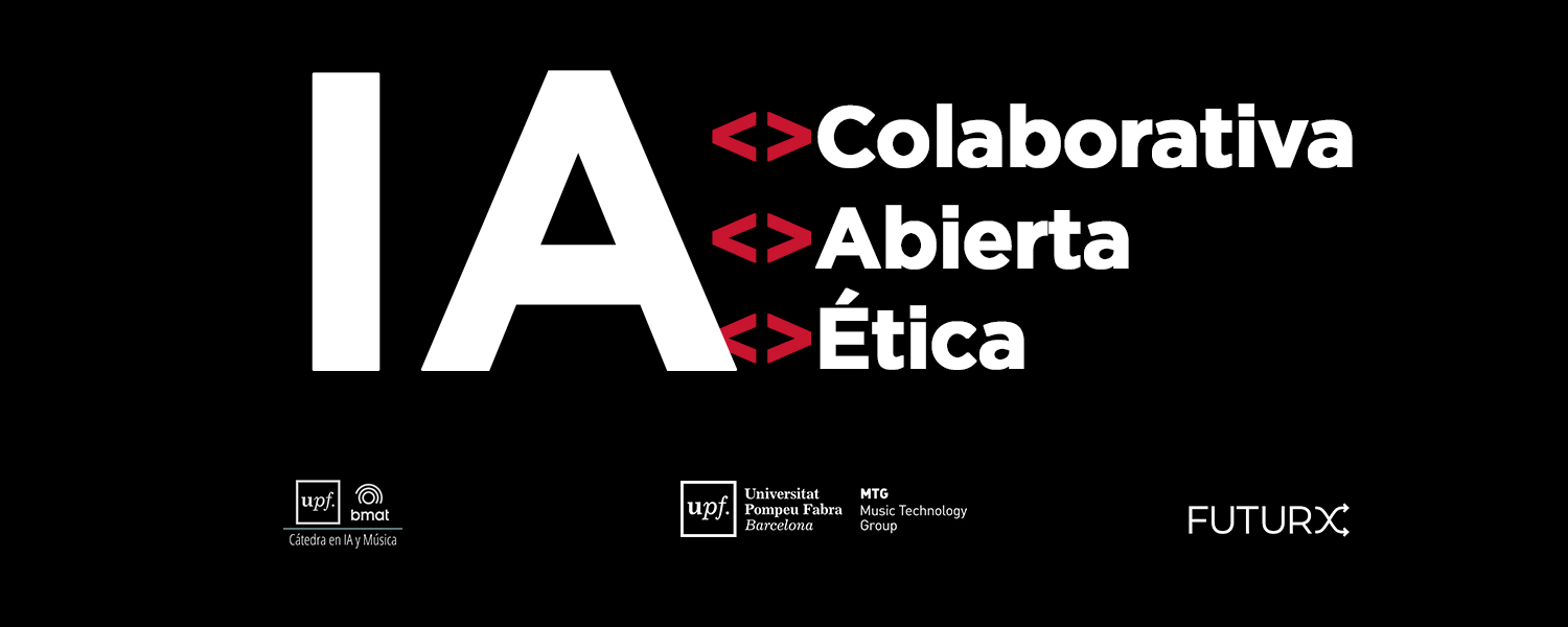 Imatge de la sèrie de vídeos divulgatius sobre com promoure una IA oberta i col·laborativa, impulsada pel grup de recerca MTG de la UPF. Imatge inicial - Imatge de la sèrie de vídeos divulgatius sobre com promoure una IA oberta i col·laborativa, impulsada pel grup de recerca MTG de la UPF.