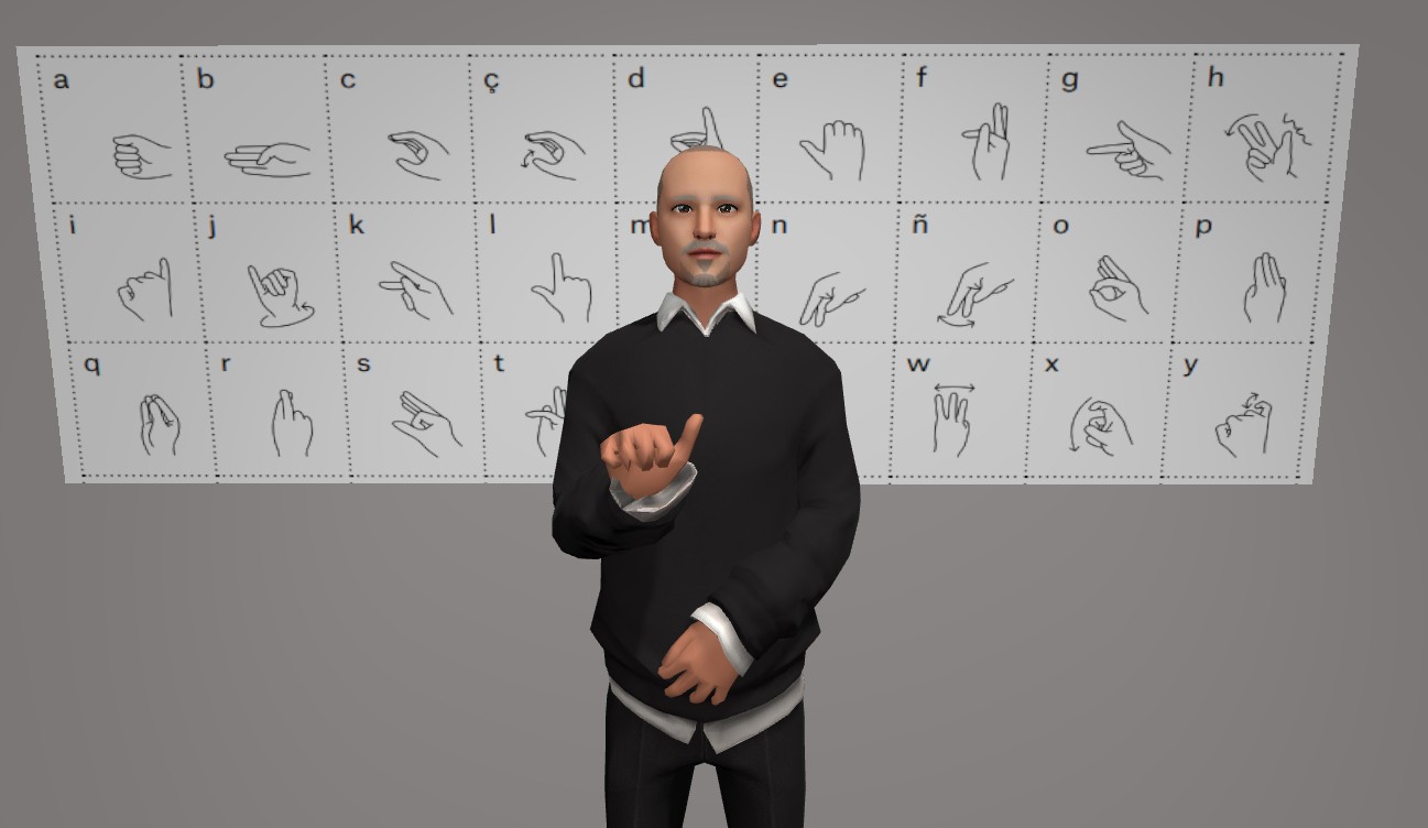 Imatge inicial - Image of one avatar prototypes that will be developed within the framework of the VISTA-SL project