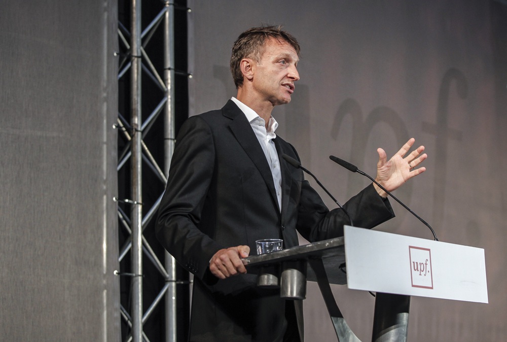 Jan Eeckhout during an event at UPF Imatge inicial - Jan Eeckhout during an event at UPF