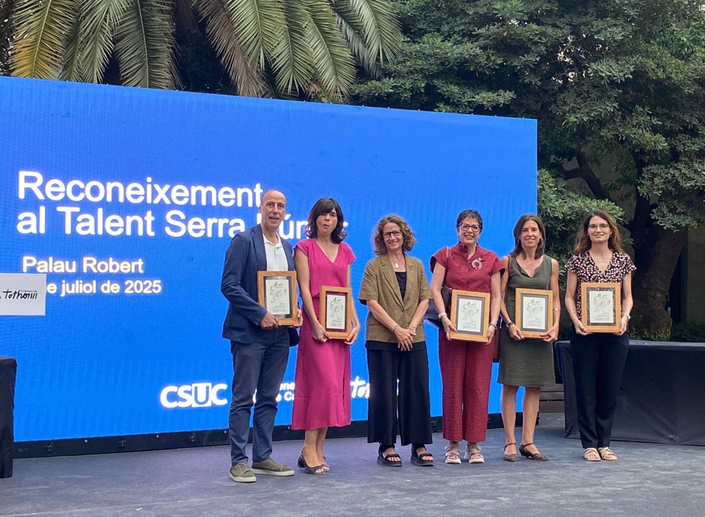 D'esquerra a dreta: David Comas, Jahel Queralt, Laia de Nadal, Helena Ramalhinho, Marta Jorba i Davinia Hernández-Leo Imatge inicial - D'esquerra a dreta: David Comas, Jahel Queralt, Laia de Nadal, Helena Ramalhinho, Marta Jorba i Davinia Hernández-Leo