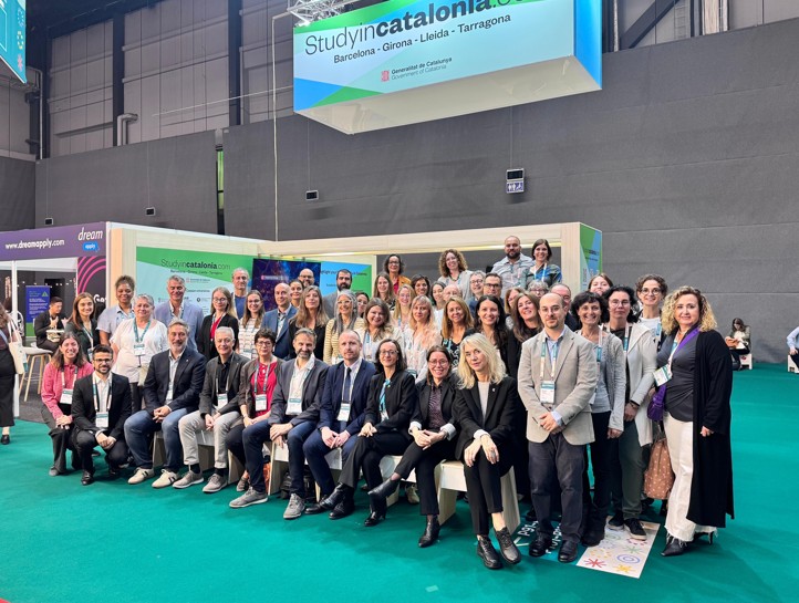 Imatge inicial - UPF’s conference representatives were part of a broader Catalan delegation grouped under the umbrella “Study in Catalonia”.