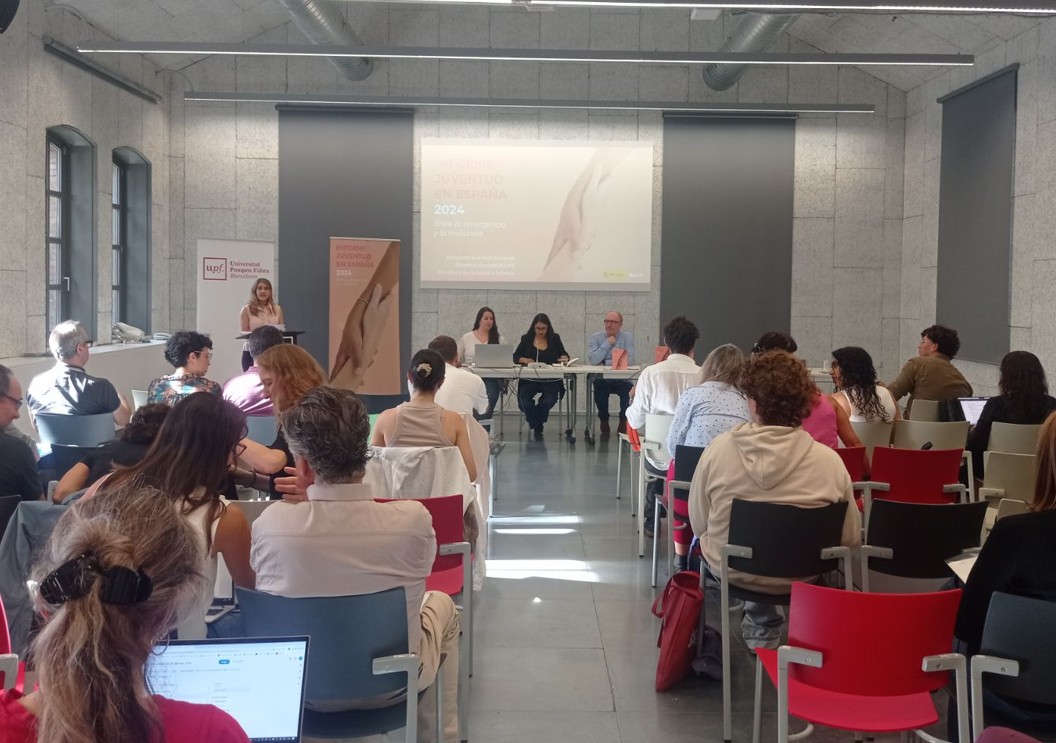 Presentació de l'Informe Joventut a Espanya al campus del Poblenou de la UPF. Imatge inicial - Presentació de l'Informe Joventut a Espanya al campus del Poblenou de la UPF.