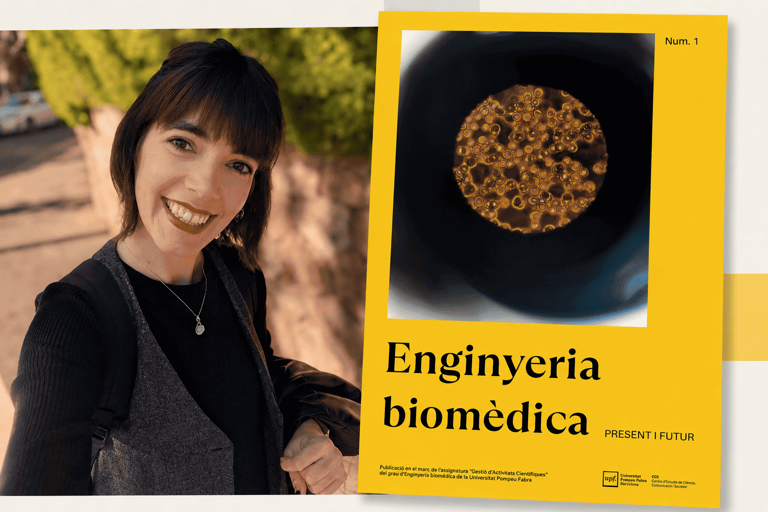 Carolina Llorente presenting the project “From the Classroom to the Public. Biomedical Engineering: Present and Future” at the 2026 Teaching Innovation Meeting of UPF’s Faculty of Medicine and Life Sciences. Imatge inicial - Carolina Llorente presenting the project “From the Classroom to the Public. Biomedical Engineering: Present and Future” at the 2026 Teaching Innovation Meeting of UPF’s Faculty of Medicine and Life Sciences.