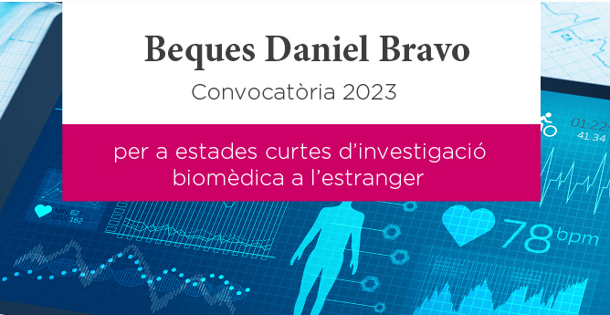 Beques Daniel Bravo – Convocatòria 2023 per a estades curtes d’investigació biomèdica en centres de prestigi nord-americans o europeus