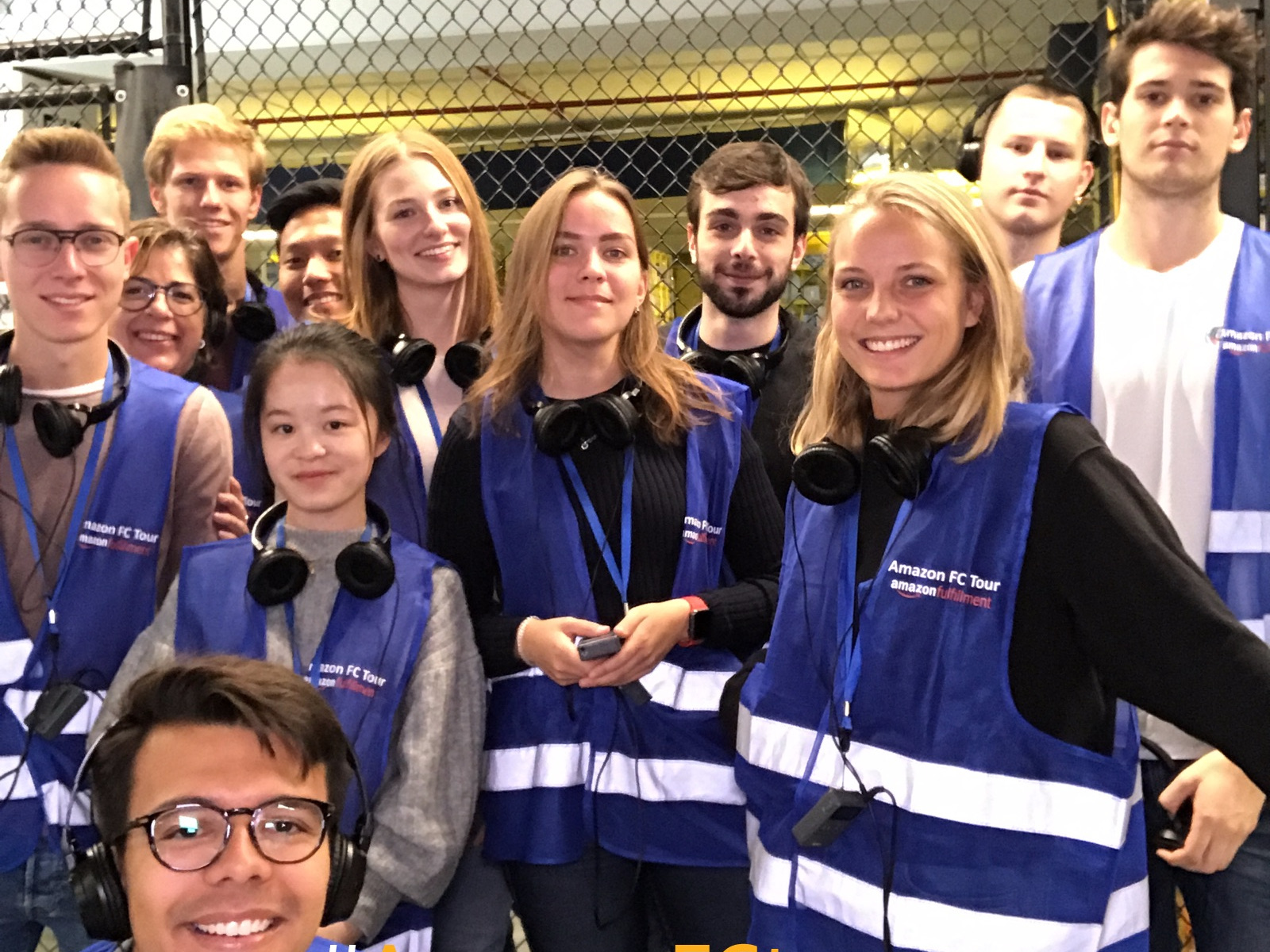 Business Logistics undergraduate students visit an Amazon logistics centre