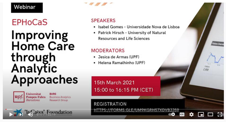 BARG 'Improving Home Care through Analytic Approaches' webconference