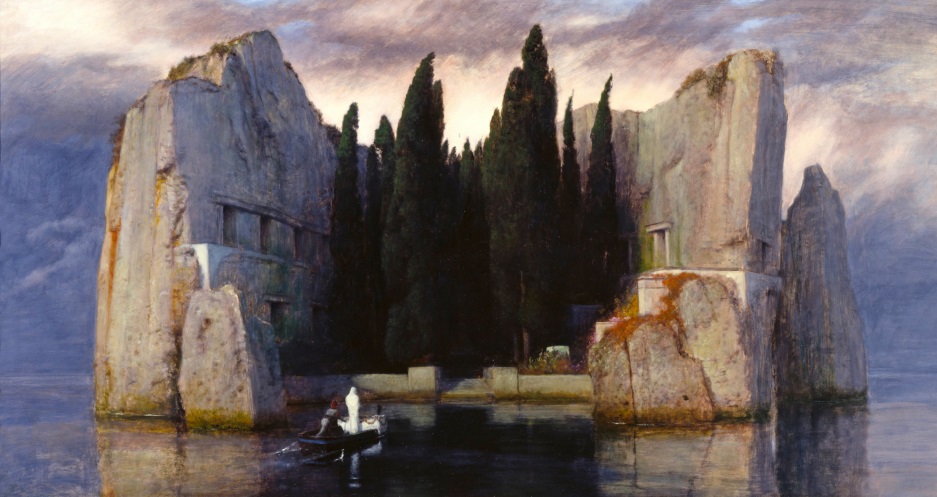 Arnold Böcklin, Die Toteninsel III (1883), oli sobre taula, 80 × 150 cm, Alte Nationalgalerie, Berlín. Imatge inicial - Arnold Böcklin, Die Toteninsel III (1883), oli sobre taula, 80 × 150 cm, Alte Nationalgalerie, Berlín.