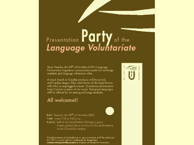 Presentation party of the Language Voluntariate