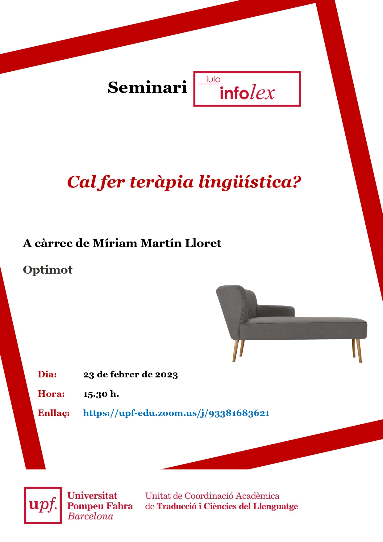 23/02/2023 Seminari en línia del grup InfoLex, a càrrec de Míriam Martín Lloret