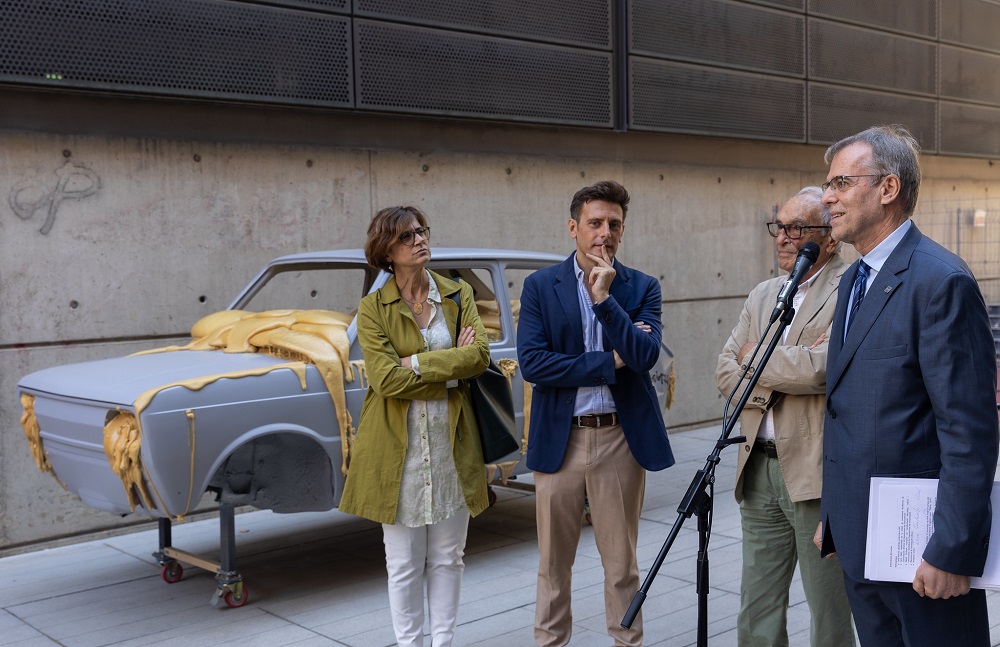 Imagen del inaugural. De izquierda a derecha: Imma Fondevila, Manel Jiménez, Jordi Pericot i Oriol Amat