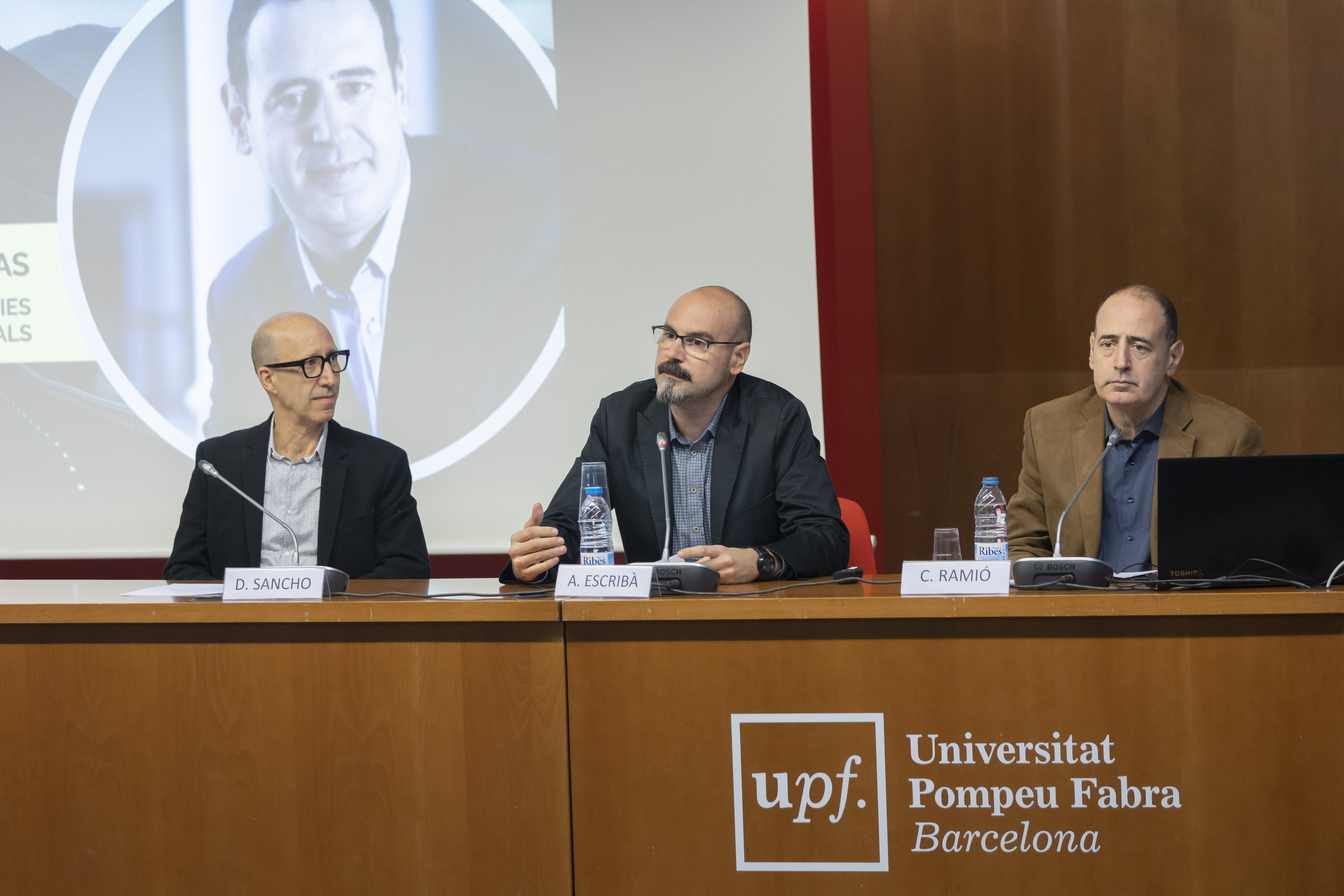 De izquierda a derecha: David Sancho, Abel Escribà-Folch y Carles Ramió